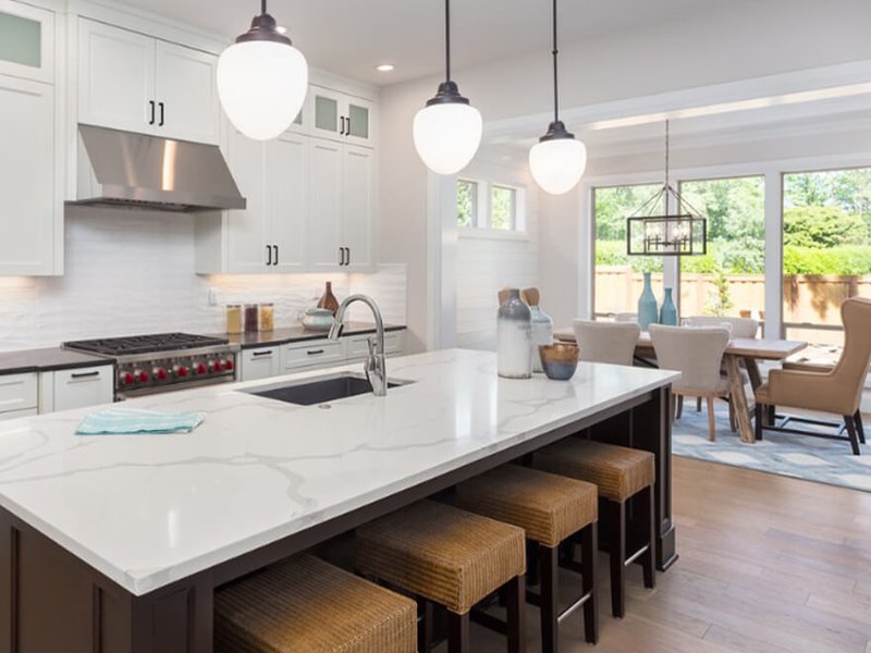 Durable flooring in a bright and modern kitchen in Phoenix AZ